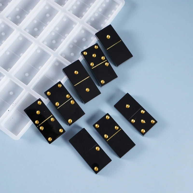 Crystal Epoxy Resin Game Mold Dominoes Casting Silicone Mould DIY Crafts Jewelry Making Tools