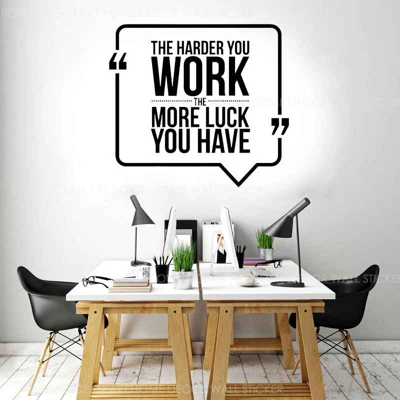 Motivational Decal Wall Sticker The Harder You Work The Better You Get