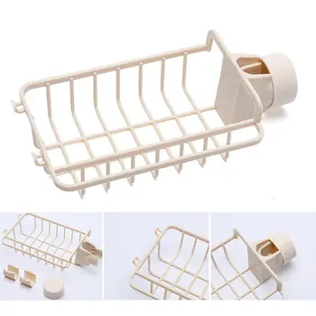 

Faucet Rack Innovative Japanese Style Faucet Rack Sponge Rag Sink Storage Drain Shelf With Hook #SW