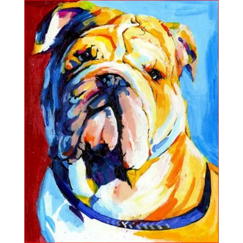 

Painting By Numbers Modern Coloring dog DIY animals Hand Oil Painting Unique Gift For Children adults By Kits Home Decoration