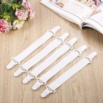 

4pcs Tablecloths Fixed Clips High Quality 4x20cm Bed Sheet Mattress Cover Blanket Grippers Clip Holder Fasteners Elastic Set New