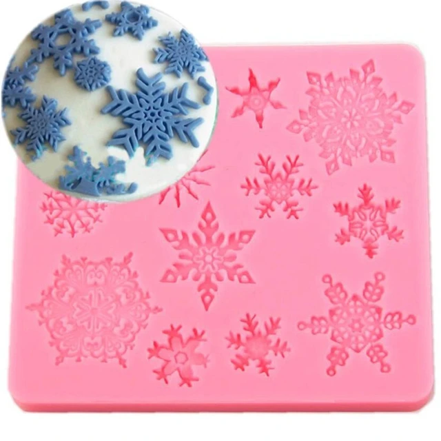 3D Christmas Snowflake Molds Silicone Chocolate Mold Candy Cookie Fondant  Cake Decorating Tools Kitchen Baking Cake