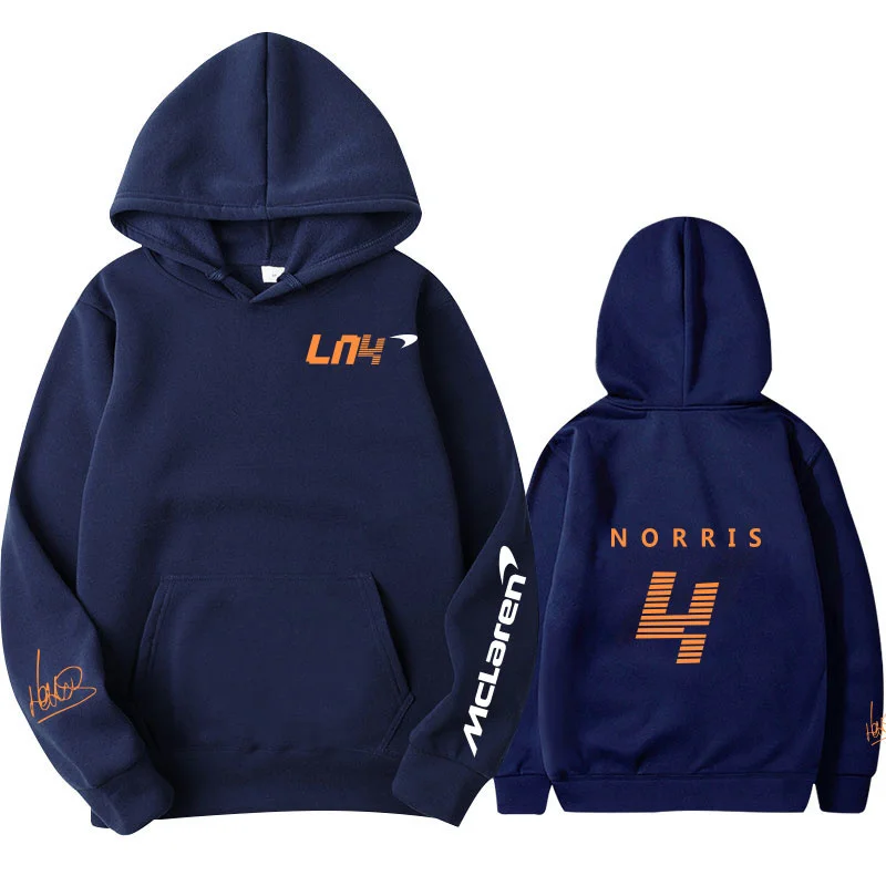 F1 McLaren Team Racing Fans Hoodies Autumn Winter Formula One Racer Lando Norris Hoodie Team  Men/Women Oversized Hoodies