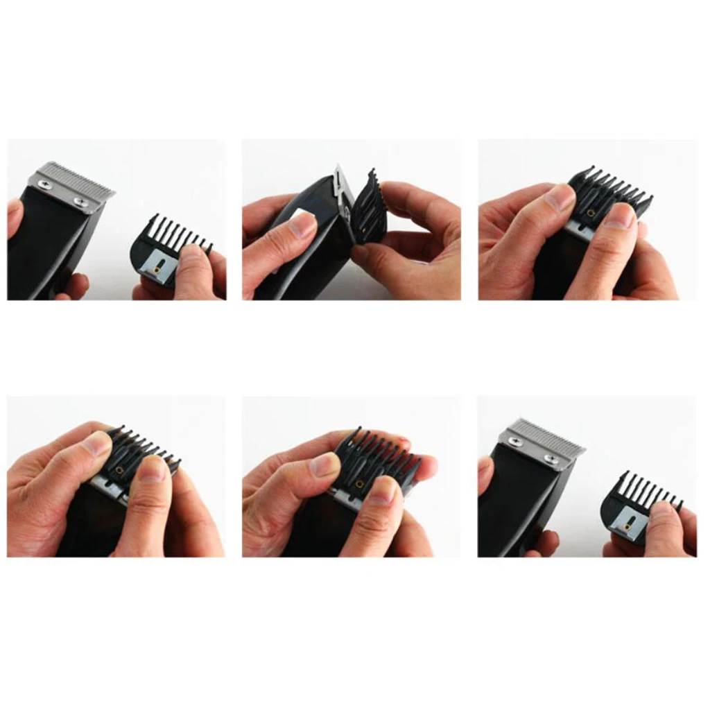 4 Pcs/set 3/6/9/12mm Universal Hair Clipper Trimmer Limit Guide Combs Attachment Size Replacement Set for Hair Beard Trimming 