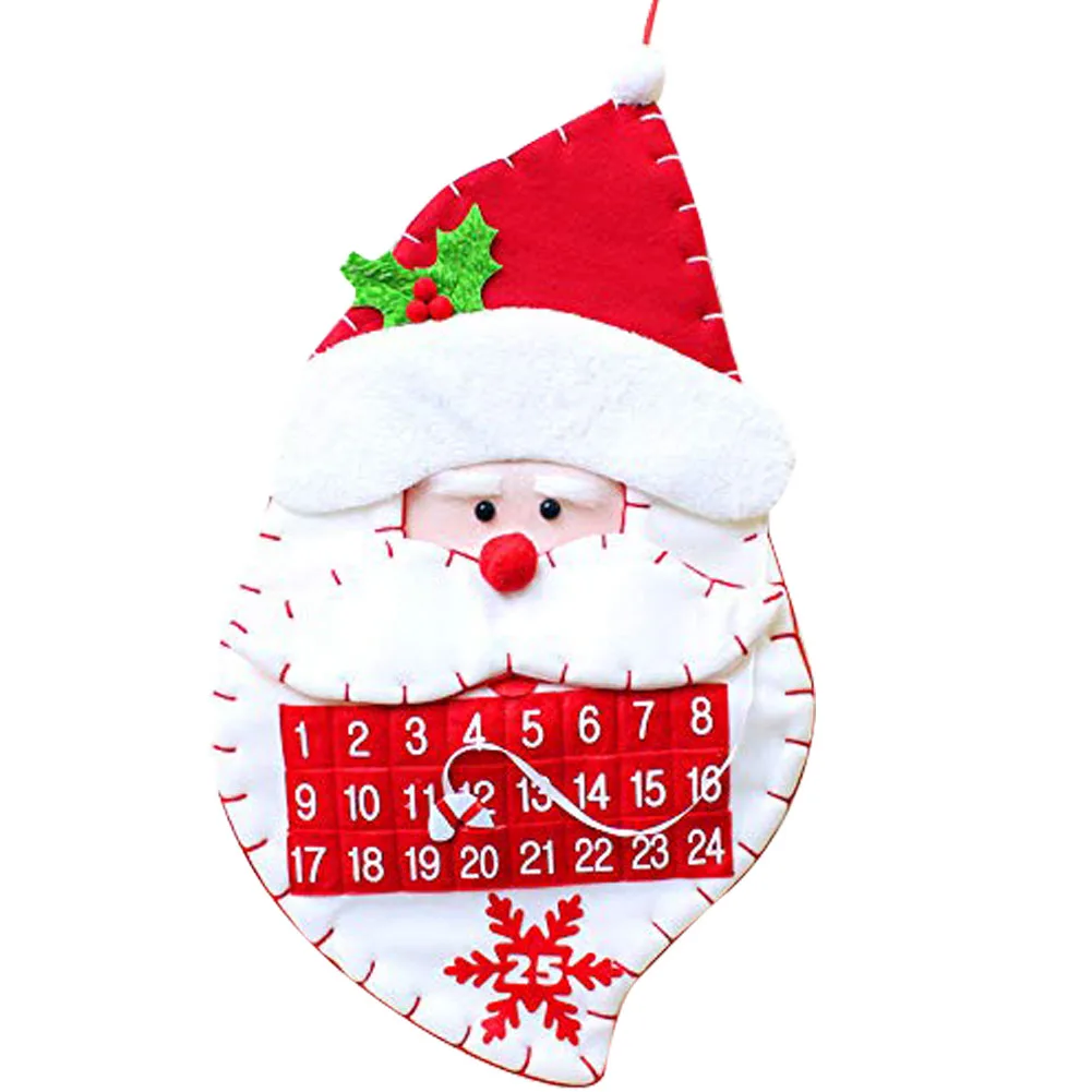 Advent украшения для дома, вечерние, висячие, календари, забавный подарок для детей, снеговик, фланелевый, старый человек, Рождественская мода для дома