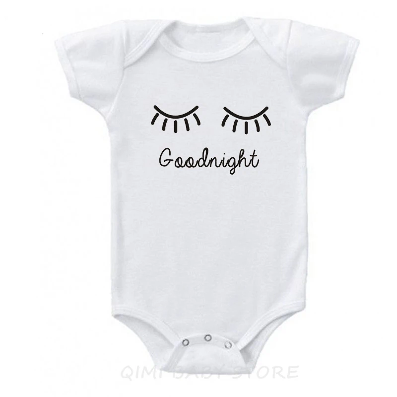 Спокойной ночи Ребенка Onesie объявление беременности тела Костюмы из хлопка для маленьких мальчиков, костюм для девочек, комбинезоны, комплекты одежды