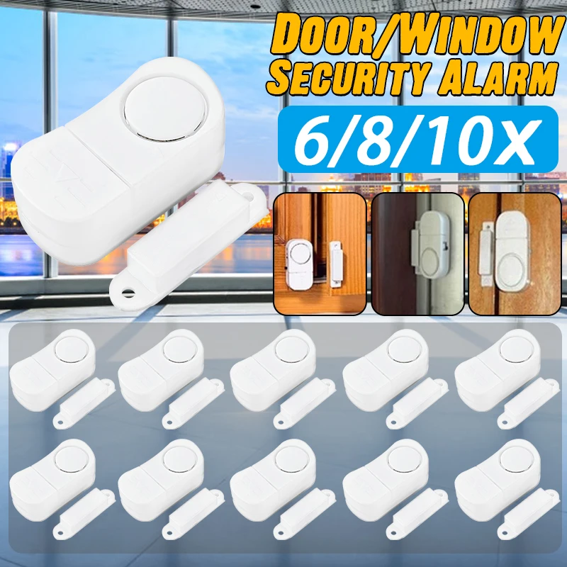 6/8/10 шт. входной двери окна безопасности беспроводной против взлома дверной звонок PIR Магнитный Сенсор Аварийная сигнализация Системы Офис
