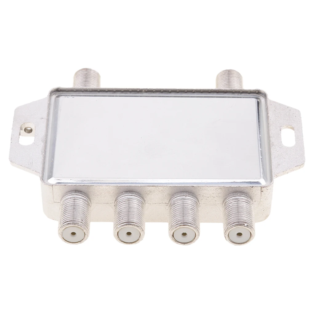 DTV 2X4 Multiswitch LNB Voltage Selected 2-In/4-Out Satellite Multiswitch Connecting 2 Satellite TV Signals Simultaneously