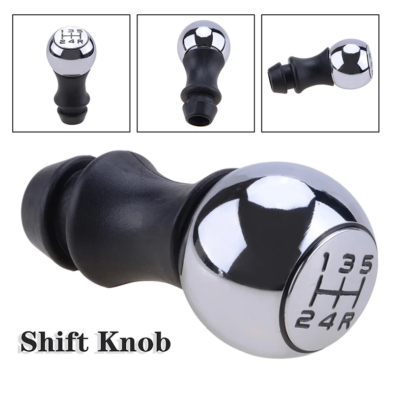 

5 Speed Manual Gear Shift Knob Aluminium Alloy Shifter Lever Fit For Peugeot 106 206 207 306 307 407 408 Interior Part