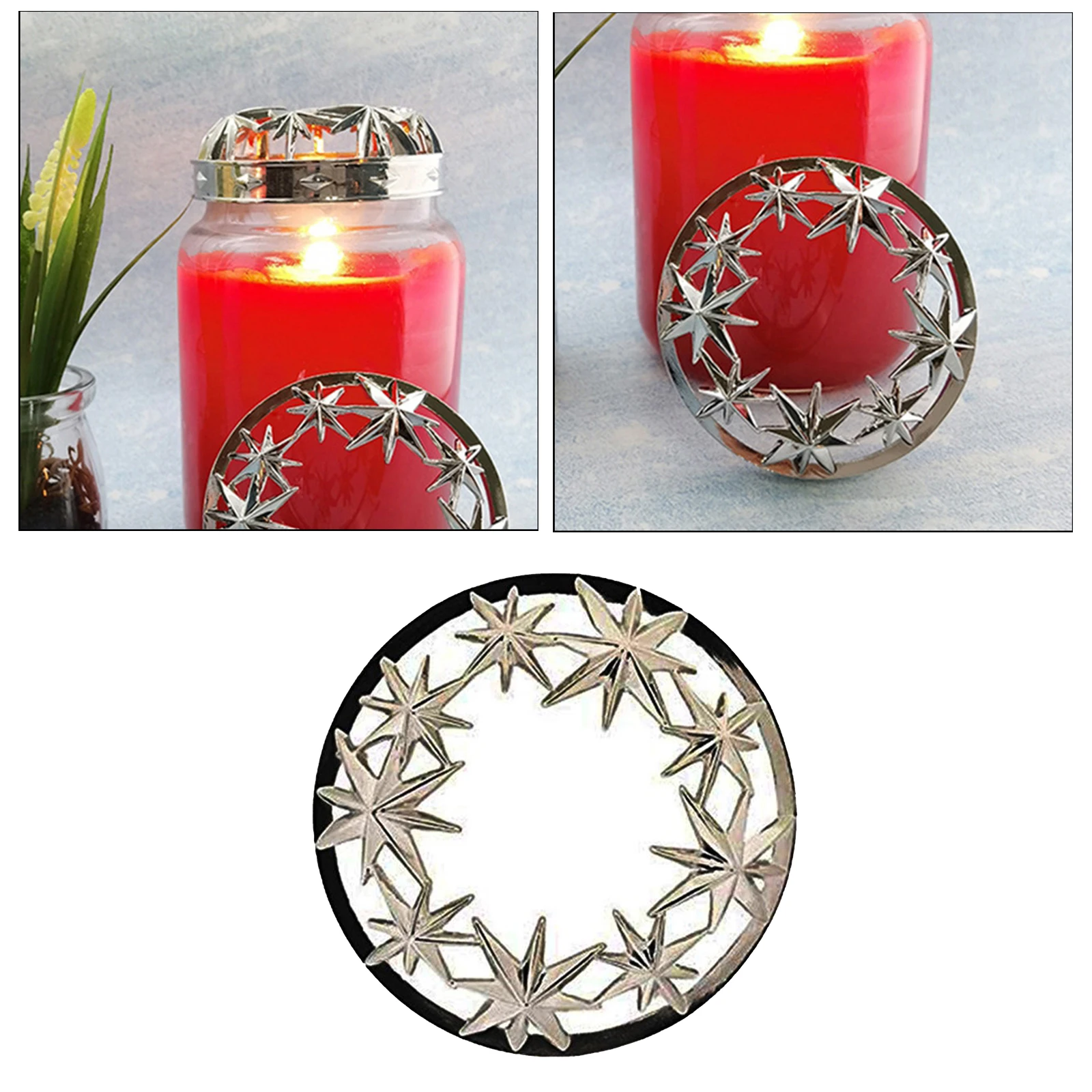 Metal Candles Topper Melt Evenly Home Collection Fit for Diameter 78mm/3.07inch Jar Candles