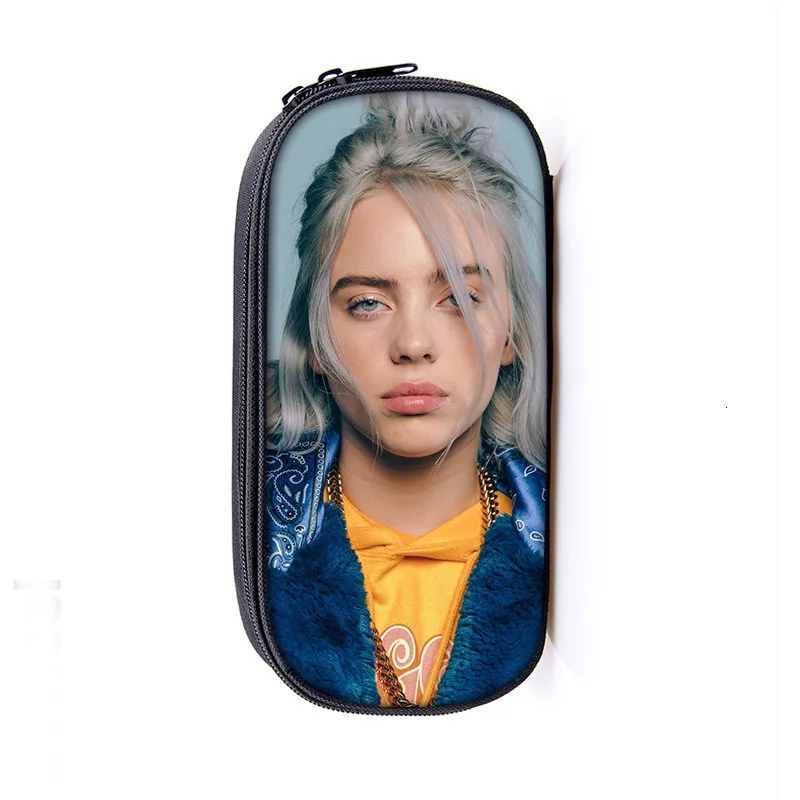 Billie Eilish пенал Sac сумка-чехол для косметики BE Женская сумочка для косметики Bille DJ Singers Elish школьные принадлежности для подростка коробка для ручек