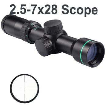 

Hunting Tactical 2.5-7x28 rangefinder Reticle Riflescope Optical Sight Rifle Scope Gun Scope chasse Airsoft scope caza