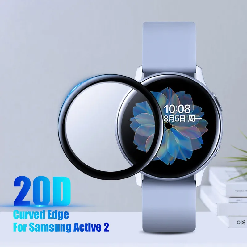 

Curved Edge Screen Protector Soft Film For Samsung Watch Active 2 44mm 40mm Full Cover Smart Watch Protective Not Tempered Glass