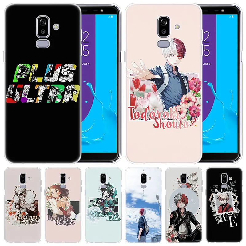 Роскошный мягкий силиконовый чехол аниме Моя геройская Академия для Samsung Galaxy J8 J7