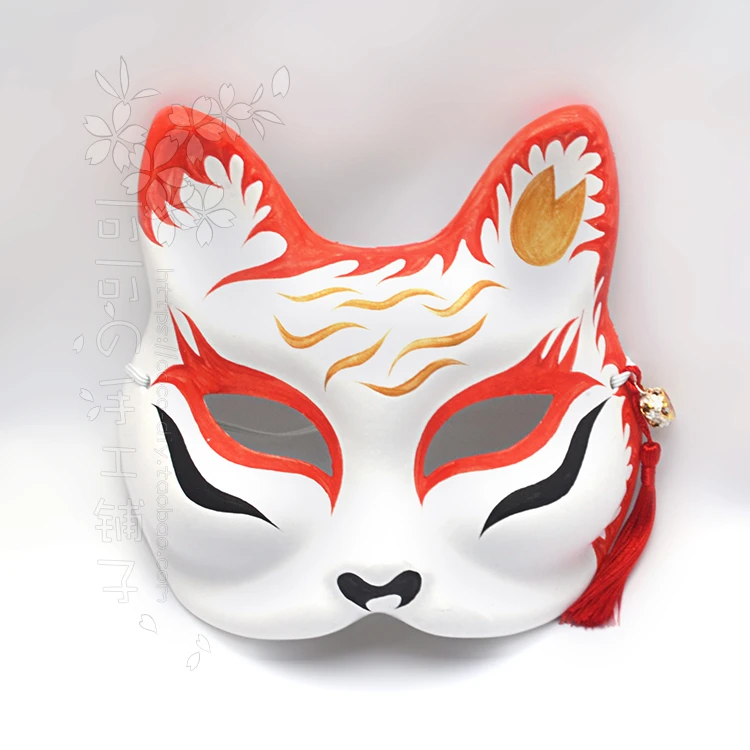 和風アニメキツネ猫マスクコスプレボール赤炎房祭仮装パーティーハロウィン絶賛衣装小道具 Boys Costume Accessories Aliexpress