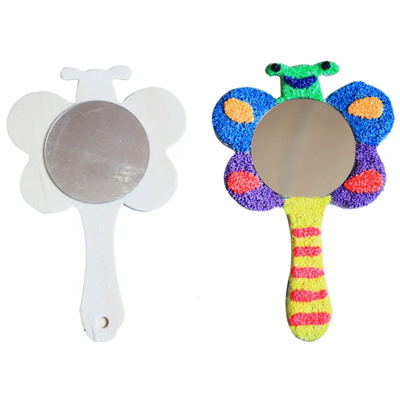 SZ паровые деревянные Chite DIY игрушки для рисования ручная роспись зеркало для детей модель использования Снежинка глина жемчуг грязь глина SZ3127