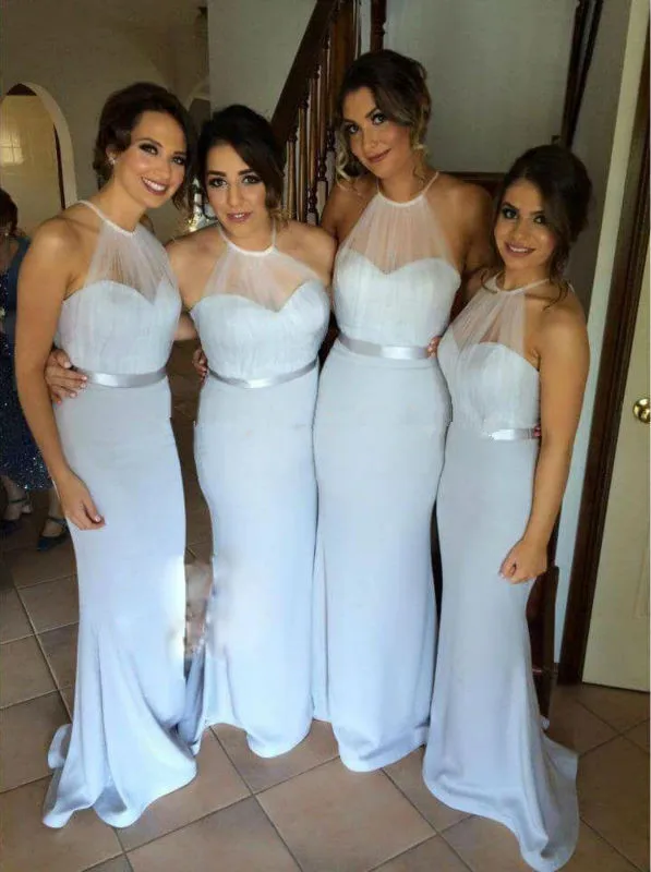 

Delightful Ice Blue Mermaid Formal Gowns for Weddings and Party 2023 Long Bridesmaid Dresses Cheap Price