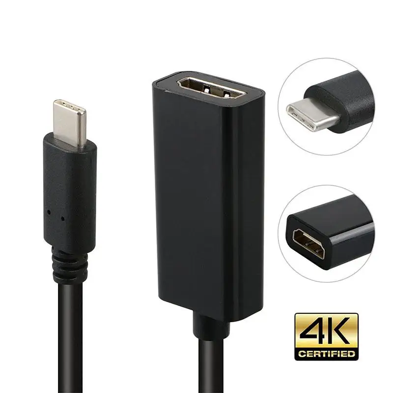 

1.6m USB-C Type-C To HDMI HDTV Adapter Cable for Samsung S9 S8 Note 8 Macbook HDMI Type C To Female HDMI Cable