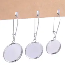 Reidgaller 20 шт из нержавеющей стали, крючки для ушей, подходит для 12 мм, 14 мм, 16 мм, 18 мм, 20 мм, основа для кабошона для серег, установка пустых лотков