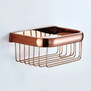 

1pcs Bathroom Caddie Tissue Paper Storage Racks Rose Gold Hollow Toilet Paper Dispenser Baskets Home Organizations
