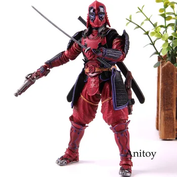 

Anime DeadPool Marvel Deadpool The Samurai Onmitsu Kenshi Black Armor Spiderman Dead Pool Action Figure Collectible PVC Toy
