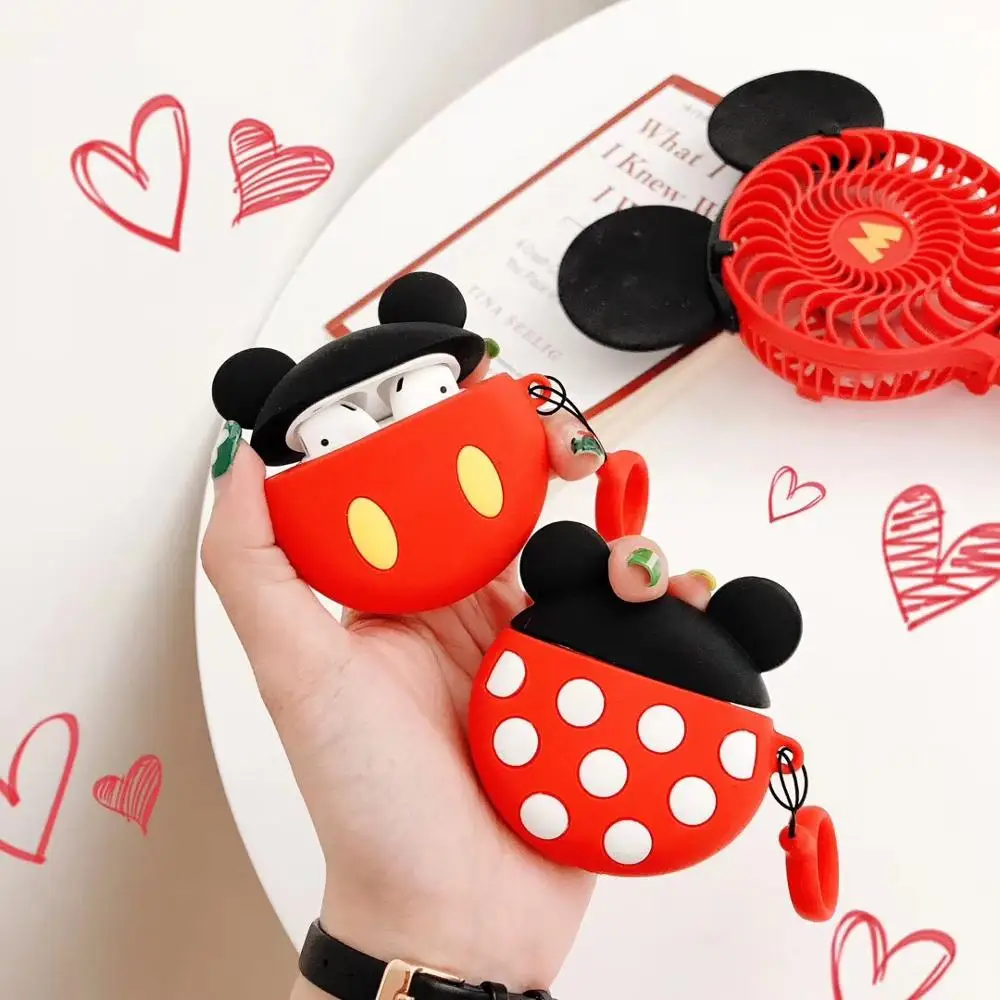 

Super cute 3D Minnie Judy Rabbit Daisy Wireless Bluetooth Headset Silicone Case For Airpods Earphne Protective hockproof case