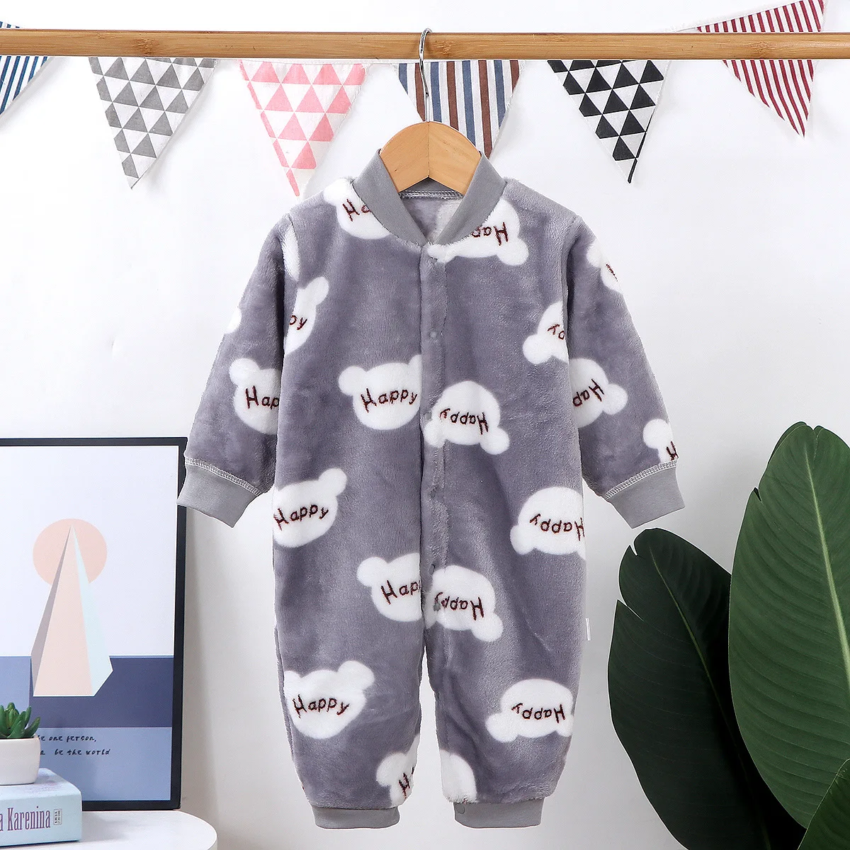 winter Newborn Baby Clothes Flannel keeps warm Boys Girls Romper   Long Sleeve Romper Kids Jumpsuit Playsuit Outfits bulk baby bodysuits	 Baby Rompers