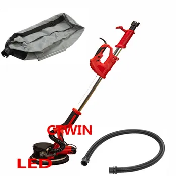 

LED Drywall Sander Skin Wall Polisher Grinding Full-Copper motor Anti-dust and Ergonomic design with soft handle Extendable tool