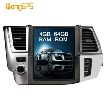 6 Core Android 8,1 Tesla стиль автомобиля радио для Toyota Highlander- gps Навигация DVD плеер сенсорный экран монитор 4H видео