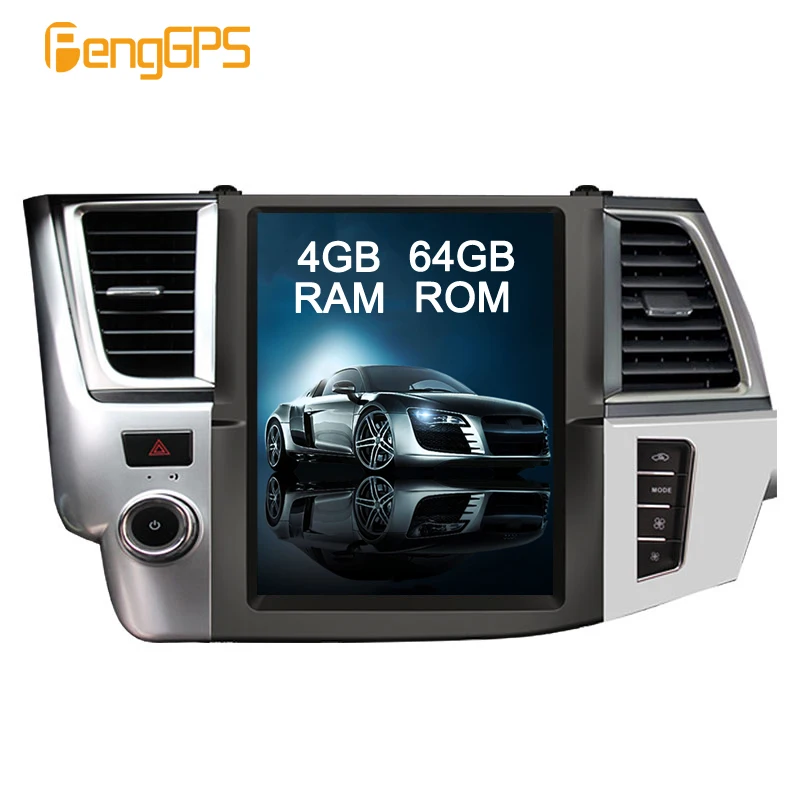 Cheap 6 Core Android 8.1 Tesla Style Car Radio for Toyota Highlander 2014-2018 GPS Navigation DVD Player Touch Screen Monitor 4H Video 0