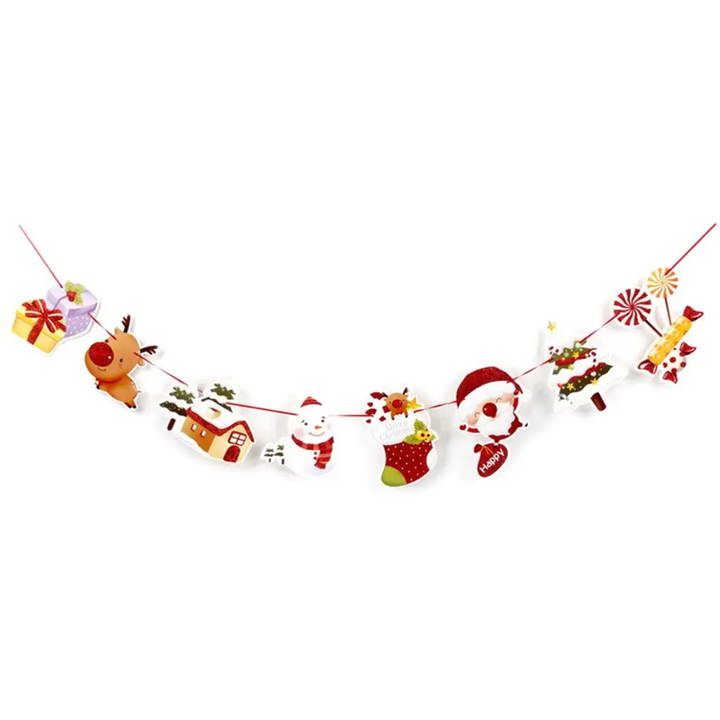 2019 Горячая продажа рождественские украшения стана мультфильм красочные флажки