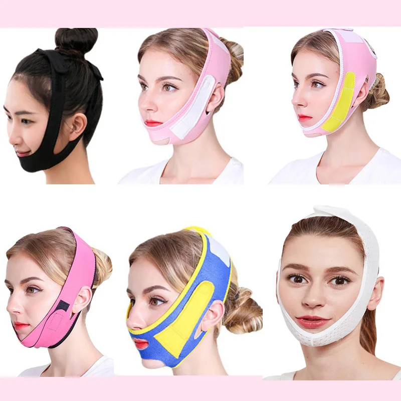 Facial Thin Face Mask Lift-up Bandage V Cheek Mask Double Chin Removal Band Skin Care Belt Shape And Lift Beauty Tool