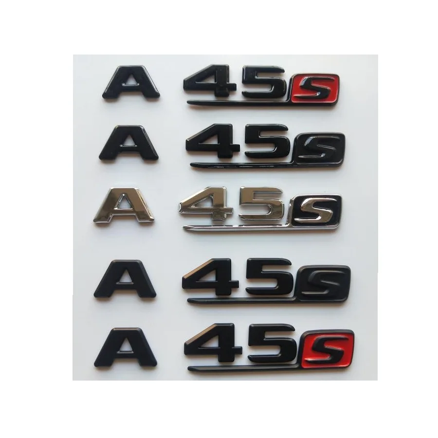 MERCEDES S GLOSS BLACK&RED AMG REAR BOOT BACK BADGE C63 C63S E63 E63S A45 A45S
