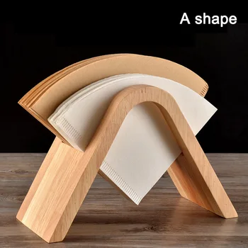 

1pc Bamboo Coffee Filter Paper Holder Filters Storage Dispenser Rack Coffee Tool can CSV