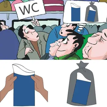 

10pcs Outdoor Emergency Urinate Bags Easy Take Piss Bags Car Travel Emergency Urinate Bags 600CC Mini Toilet For Baby/Women/Men