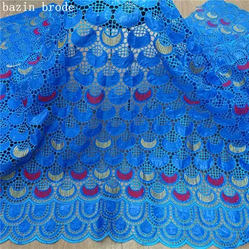 

5y New arrival african Bazin riche fabric with beads embroidery lace / bazin riche dress material Nigerian HL062703