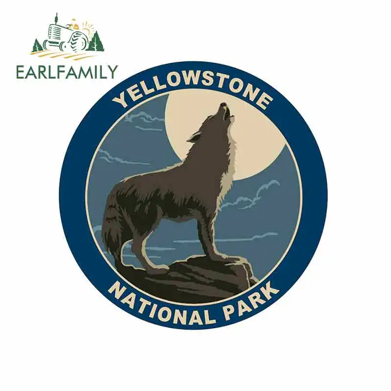 EARLFAMILY 13cm x 13cm for Yellowstone National Park Wyoming Funny Car Stickers Vinyl Waterproof RV VAN Car Accessories JDM