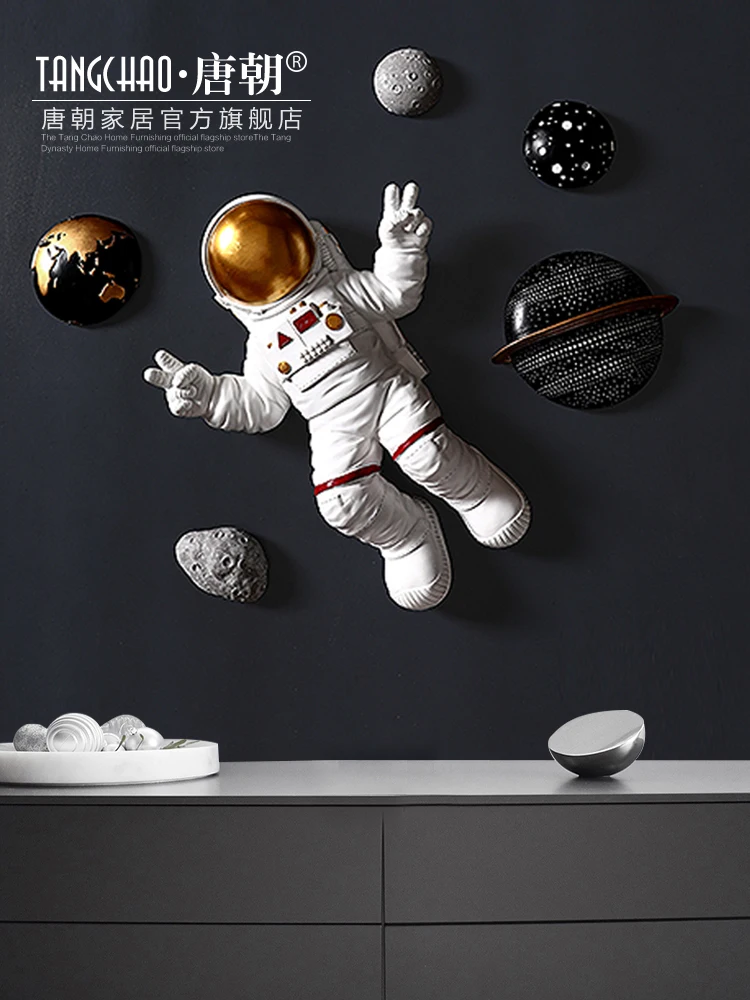  Nordic Wind Modern Simple Creative Astronaut Arrangement Living Room Sofa Bedroom Wall Decoration P - 4000181921071