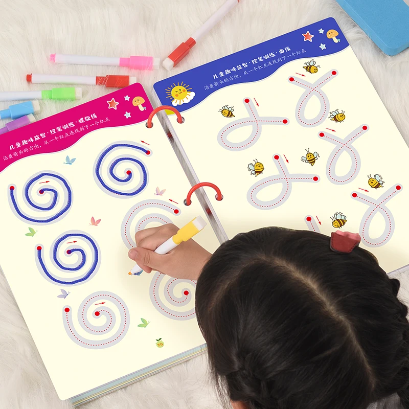 

Preschool Pen Control Training Kindergarten Children Early education fun pen concentration training baby thinking puzzle toys