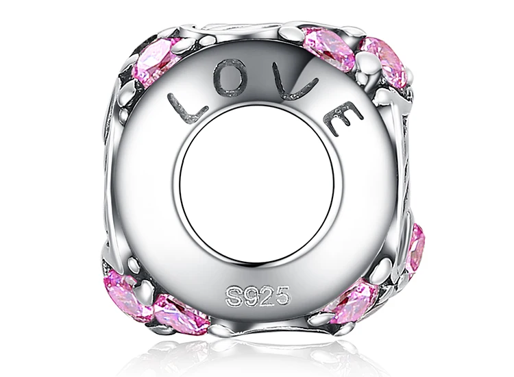 JewelryPalace Романтическая любовь 0.3ct Искусственный розовый сапфир 925 пробы Подвески-талисманы в виде серебряного сердца для Для женщин/мамы/дочери Новая горячая распродажа