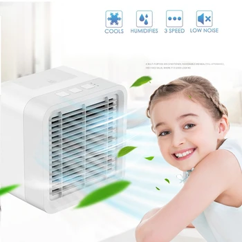 

Portable Air Conditioner, Air Cooler Fan, USB Rechargeable Portable Mini Cooling Fan for Home Office