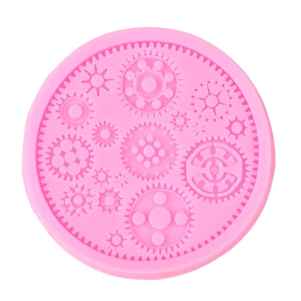 

Fondant Cake Molds Steam Punk Cogs & Gear Pocket Clock Silicone Mold Cupcake Chocolate Kitchen Accessories