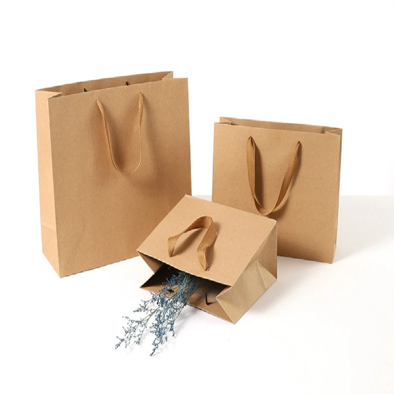 Sacos de de papel do tamanho multi com alças de flores saco de papel kraft ano diy decoração saco de festa de aniversário de casamento saco de presente|Material