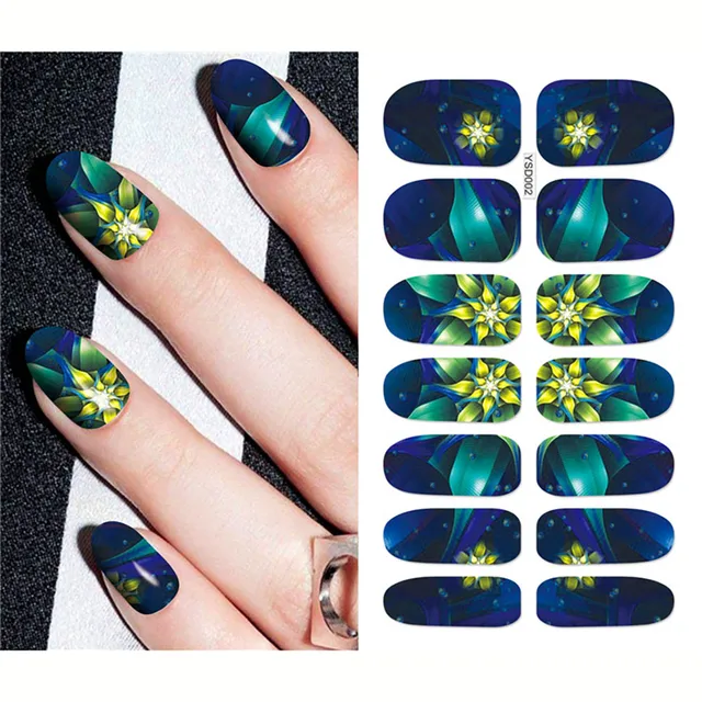 Nail Stickers For Nails Sliders 3D Color Water Transfer Nail Sticker Creativity Decoration Art Necklace Pattern Dreamcatcher YSD002