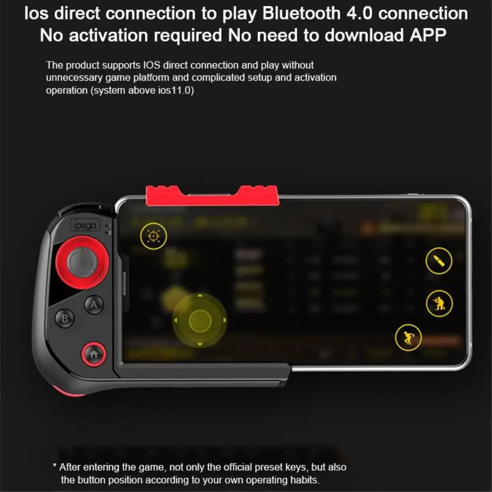  DishyKooker IPEGA Wireless Bluetooth Gamepad Pubg Red Spider Game Controller for Android /IOS Game 