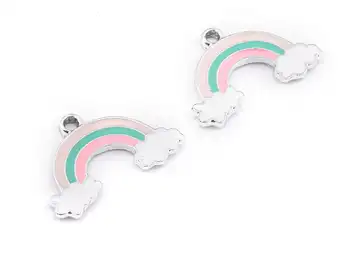

Alloy Rainbow Charms - Zinc Alloy Rainbow Earrings - Rainbow Enamel Pendant - 4Pcs/Lot- 24.48x16.47x1.67mm - ZZ1427
