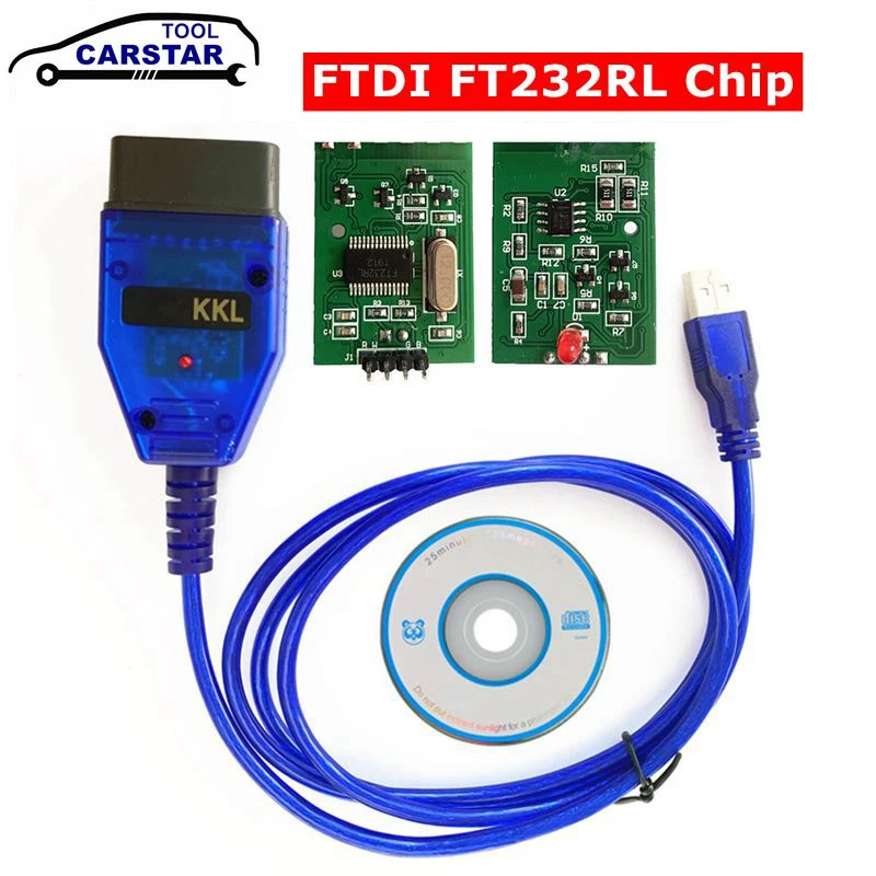 For VAG KKL Scanner Tool for VAG-KKL 409 with FTDI FT232RL Chip for vag 409 kkl OBD2 USB Interface Diagnostic Cable car battery tester