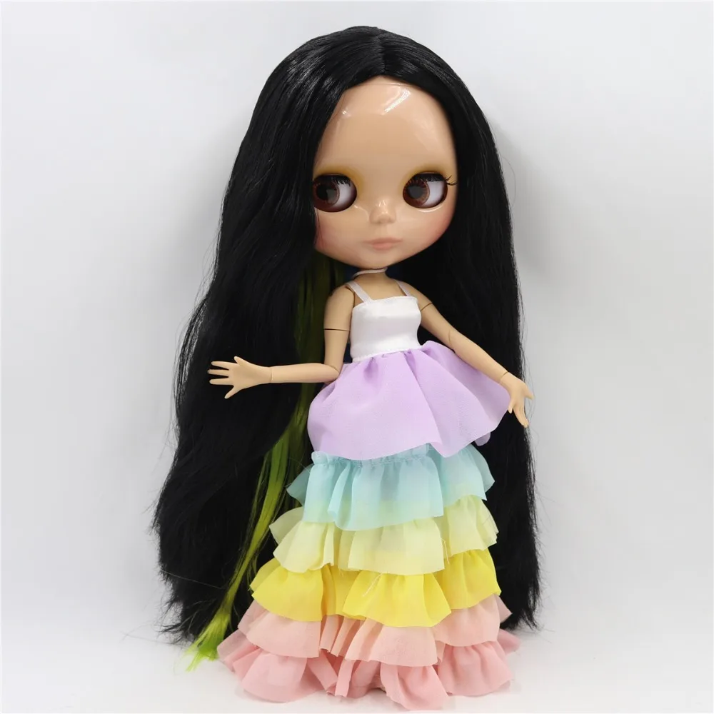 Neo Blythe Doll with Multi-Color Hair, Tan Skin, Shiny Cute Face & Custom Jointed Body 2