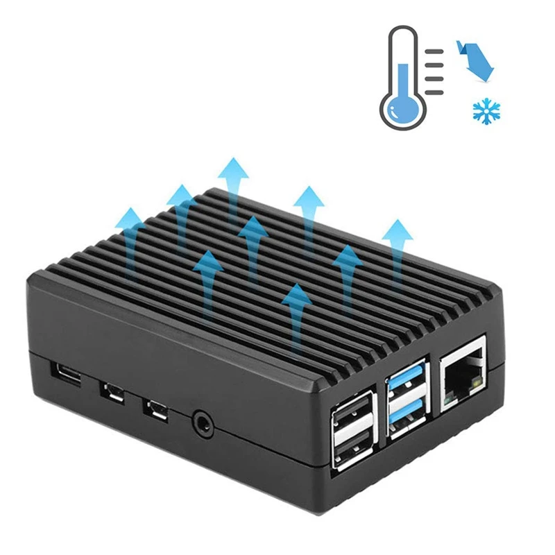 AAAJ-для Raspberry Pi 4 Модель B чехол из алюминиевого сплава с охлаждающей колонкой пассивный охлаждающий чехол совместим с Raspberry Pi 4