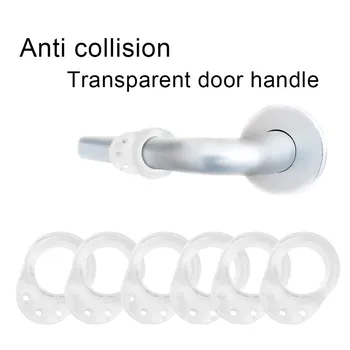 

6pcs Doorknob Buffer Walls And Furniture Protect Protection Knob Transparent Slicone Door Handle Buffer Home Room Door Gadgets